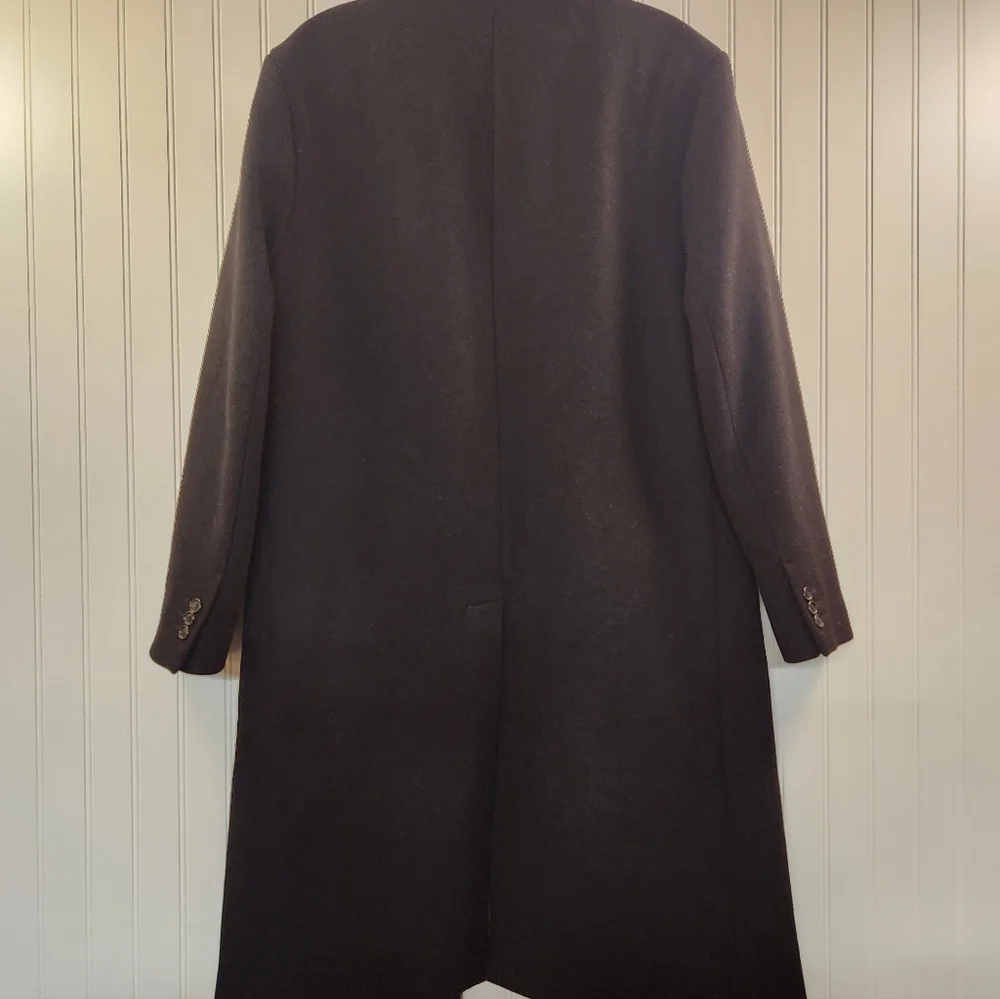 NEW Zara Women's Black Wool Blend Coat Size M Classic Preppy Formal Warm Elegant